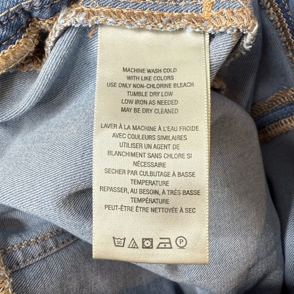 Free People Venice Beach Wrap Over Super Flare Leg Women’s Spring Blue Jeans 31 - Picture 9 of 10